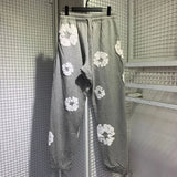Sweater Suit DENIM Kapok End-Leg Leisure Hoodie Trendy Men's And Women's Sports