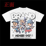T-Shirt Men's Gothic Graphic Printing T-Shirt With Cotton Round Collar And Oversized Short Sleeves On The Street Of