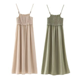 Spring Style Honeycomb Detail Strap Flute Skirt