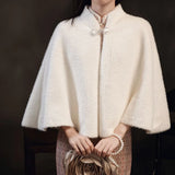 Faux Fur Party Wrap Winter Warm Wedding Bolero Ivory High Quality Wedding Coat Bridal Wrap Party Cape