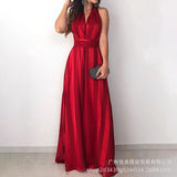 New Wish Spring And Summer Striped Straps V-Collar Sexy Evening Dress Women's