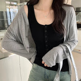 Thin Sling Vest For Women To Wear A New Summer Knitted Sweater Design Sensitive Buckle Slim