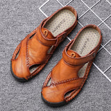 Zingj New Summer Leather Sandals Men's Toe Dual-Purpose Sports Men's Leisure Sandals Men's Shoes Breathable