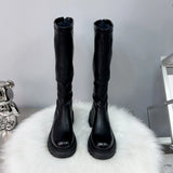 Zingj Boots Fall 2023 High Tube Knight Boots Platform Increased Women's Boots Back Zipper Skinny Boots Women's Leather