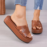 Thick Bottom Slippers 2025 Summer New Round Head Pine Pastry Bottom Casual Cold Slippers