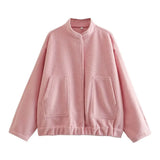 New 15 Color Loose Casual Jacket Street Y2K Collar Dark Buckle Coat Female