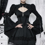 Autumn's New Fashionable Short-Sleeved Blouse Is Elegant And Slim, Tied With Horn Cuff