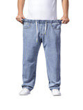 Big Size Autumn Big Leg Jeans Straight Leg Loose Pants Wide Legs-Outfit