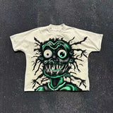 High Street Boys T-Shirt Short-Sleeved Cartoon Character Printing Loose