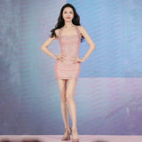 2025 Autumn New Women's Clothing Clock Chu Xi The Same Party Hanging Neck Slings Bag Ass Dress