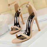 Shoes Super High Heels Suede Women Heels Open Toe Woman Pumps Sexy Party Shoes Stiletto Heels Summer Women Sandals