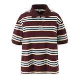 Striped Short-Sleeved T-Shirt + Low-Rise 100-Fold Skirt 2025 Spring New