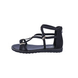 Zingj Women 2023 Summer New Sandals Women Flat Soles After Zipper Frosted Sandals A Generation Of