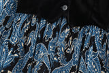 New Velvet Vest Folded With Printed Dress