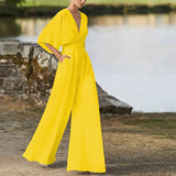 Zingj Winter New Women's Dress Jumpsuit Hot Style Deep V High