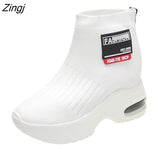 Platform Wedges Women's Sneakers Spring autumn High Quality Mesh Breathable Increased women's shoes Casual Shoes