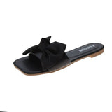 Zingj Flat-Soled Slippers Women Wear 2023 Summer New Korean Version Of Bowknot
