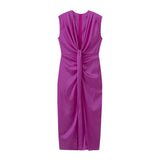 New Three-Colored Fascling V-Neck Wrinkles