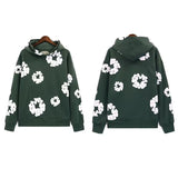 Printed Flower Wood Cotton Loose Sweater Y2K Hip Hop Street Pullover For