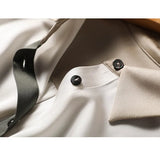 Up Office Silk Blouse Fashion Women Three-color Patchwork Silk Shirt Mulberry Lady Long Sleeve Tops Elegant Clothes