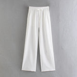 New Pocket Pendent Loose Shirt Elastic Waist Pant