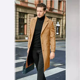 Men's English Men's Long Coat Long Sleeves And Coat Autumn And Winter