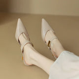 Zingj New 2023 Summer Pointed Muller Shoes With High Heel