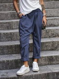 Color Harem Pants Casual Elastic High Waist