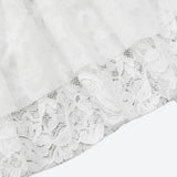 Lace Top & Ruched Mini Skirt Two Piece