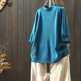 Women Spring Half High Collar Simple Leisure Fashion Solid Korean Style All-match Temperament Cozy New Arrival