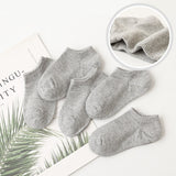 Pairs/lot 1 to 12 Years Summer Solid White Cotton Socks For Children Socks Spring No-show Low Cut Socks Boys Girls Boat