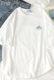 Women Short Sleeve Tees O-neck Embroidery All-match Basic Fashion Unisex Teenagers Leisure Soft Summer Simple