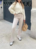2024 New Loose Retro Pin-Knit Sweater Long-Sleeve Cardigan Jacket Female-Outfit