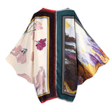 Printed Kimono Style Coat Printed Leisure Cloak Coat In Autumn And Winter