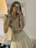 Crop Tops Women Summer Short Sleeve Lattice V-neck Sexy Slim Sweater POLO Neck Pullover Casual Clothes Female