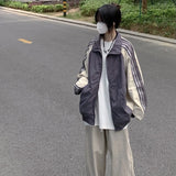 Contrast Stripe Zip Up JacketOutfit