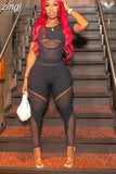 See Through Hollow Jumpsuit Women Stockings Short Sleeve Sexy Skinny Stretch Workouts Midnight Party Clubwear