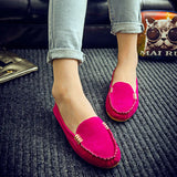 Zingj Version Of Women 2023 Spring And Autumn Shallow Mouth Bean Shoes Flat Heel Single Shoes Women A Foot Pedal Women's Shoes Lazy Shoes Large Size Shoes- Outfit