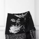 New Tassel Embroidery Fashionable Gauze Cage Skirt