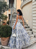 Women's Wear New Style Spring And Summer Shoulder Fashion Eugen Gauze Long Temperament Evening Dress