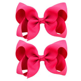 4'' Cute Solid Grosgrain Ribbon Bowknot Hair Clips For Girls Handmade Hairpins Barrettes Headwear Kids Hair