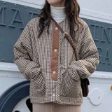 Khaki Plaid Reversible Jacket- Outfit