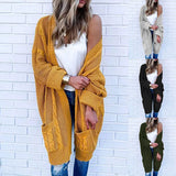 Zingj Autumn And Winter Women's New Knitted Cardigan Coat Pocket