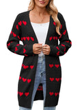 And Winter New Valentine's Day V Word Love Lasce Knitted Cardigan Coat Sweater