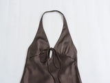 New Autumn Silk Satin Style Lingerie Dress
