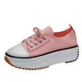 Zingj Station Leisure Thick Soles Fly Weave Breathable Large Size Outdoor Sports Women's Shoes Large Size Outdoor