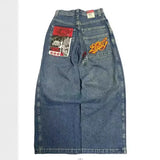 Wide-Legged Jeans Street Hip-Hop Personality Y2K Straight Casual