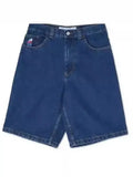 Street Polar Boy Denim Shorts Y2K Hip-Hop Cartoon Graphic Embroidery Retro