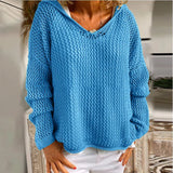 Outer Wear Knitted Pullover Hooded Sun-proof Top Thin Loose