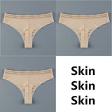 For Women Seamless Panty Set Solid Invisible Underwear Sexy Low Waist Briefs Women's Underpants Lingerie Dropship 3